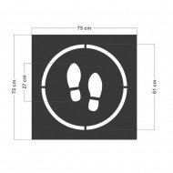 Adım Figürü Boya Şablonu (75x75 cm)