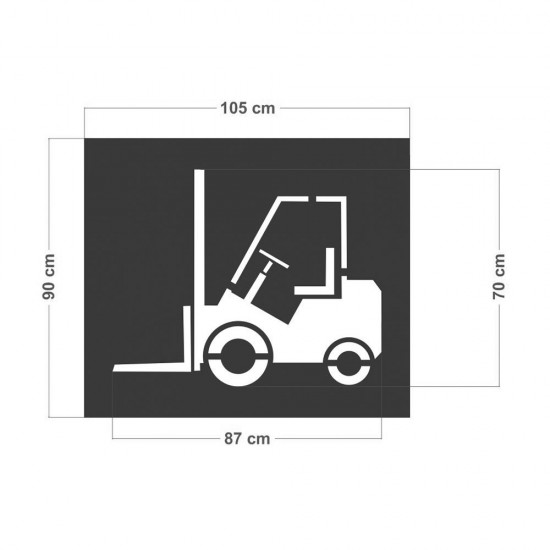 Boyama Şablonları - Forklift Boya Şablonu (105x90 cm)