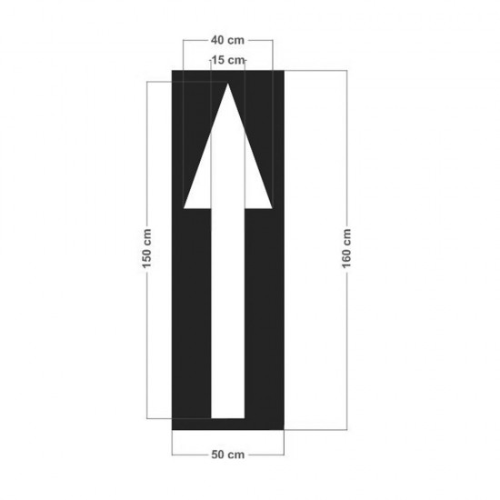 Boyama Şablonları - Ok İşareti Boya Şablonu (50x160 cm)