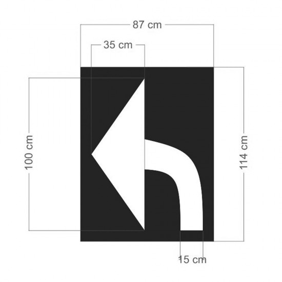 Boyama Şablonları - Ok İşareti Boya Şablonu (87x114 cm)