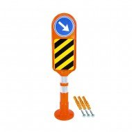 Esnek Refüj Başı Tabelası 85 cm Turuncu