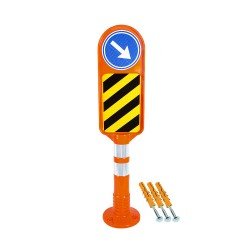 Esnek Refüj Başı Tabelası 85 cm Turuncu