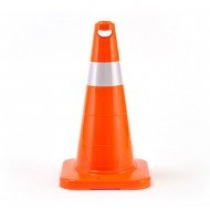 50 cm Kırılmaz Trafik Konisi (Tek Reflektifli)
