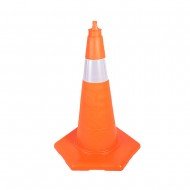 52 cm Kırılmaz Trafik Konisi 0,9 Kg (Tek Reflektifli)