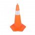 75 cm Kırılmaz Trafik Konisi 1,5 Kg (Tek Reflektifli)