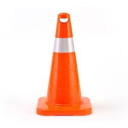75 cm Kırılmaz Trafik Konisi 2,2 Kg (Tek Reflektifli)