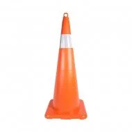 90 cm Kırılmaz Trafik Konisi  (Tek Reflektifli)