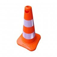 50 cm Kırılmaz Trafik Konisi (Çift Reflektifli)
