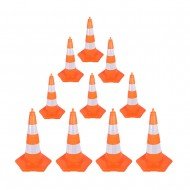 52 cm Kırılmaz Trafik Konisi  (10 Adet)
