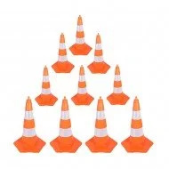 52 cm Kırılmaz Trafik Konisi  (10 Adet)