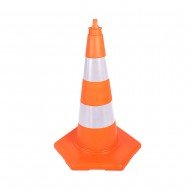 75 cm Kırılmaz Trafik Konisi 1,5 Kg (Çift Reflektifli)