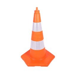 75 cm Kırılmaz Trafik Konisi 3,0 Kg (Çift Reflektifli)