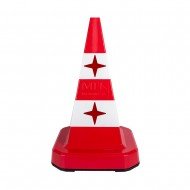 Kedi Gözlü Trafik Konisi (Kırmızı Beyaz)