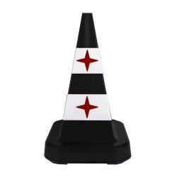 Kedi Gözlü Trafik Konisi (Siyah Beyaz)