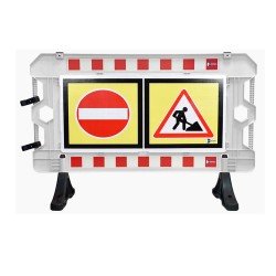 Panel Bariyer 150 cm Beyaz (Baskılı Levhalı)