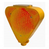 Solar Ledli Üçgen Flaşör Lamba (Sarı)
