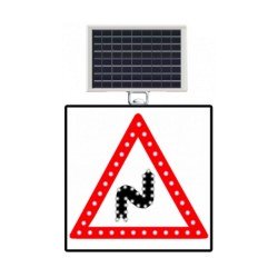 Güneş Enerjili (Solar) Ledli Sağa Devamlı Viraj 60x60 cm