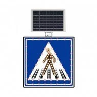 Güneş Enerjili (Solar) Ledli Mavi Yaya Geçidi 60x60 cm