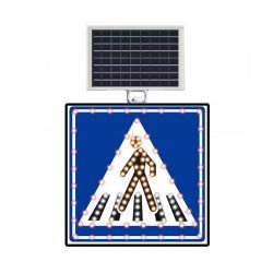 Güneş Enerjili (Solar) Ledli Mavi Yaya Geçidi 60x60 cm