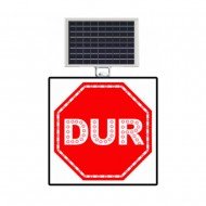 Güneş Enerjili (Solar) Ledli Dur Levhası 60x60 cm