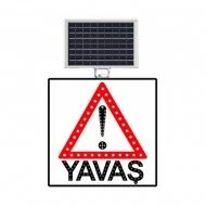 Güneş Enerjili (Solar) Ledli Yavaş Levhası 60x60 cm