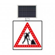 Güneş Enerjili (Solar) Ledli Çalışma Var Levhası 60x60 cm