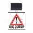 Güneş Enerjili (Solar) Ledli Dikkat Araç Çıkabilir Levhası 60x60 cm