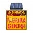 Güneş Enerjili (Solar) Ledli Dikkat Fabrika Çıkışı Levhası 60x60 cm