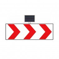 Güneş Enerjili (Solar) Sağa Tehlikeli Viraj Levhası 180x60 cm