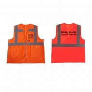 Baskılı Mühendis Tip Reflektifli İkaz Yeleği