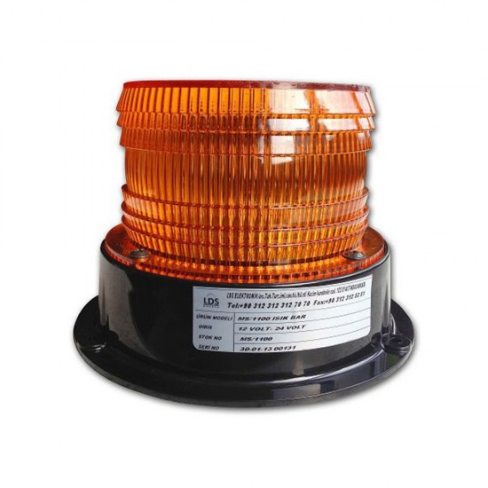 Silindirik İkaz Lambaları - Silindirik İkaz Lambası Orta Boy 6 Adet Power Ledli  (Sarı)