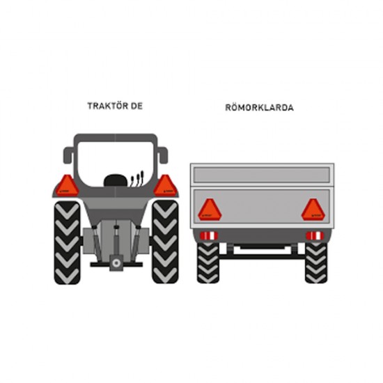 Aksesuarlar - Traktör Arkası İşaret Reflektörü Alüminyum RF (2'li Takım)