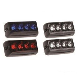 Panjur İkaz Lambası 4 Ledli Kırmızı Mavi Beyaz (4 Adet)