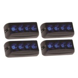 Panjur İkaz Lambası 4 Ledli Mavi (4 Adet)