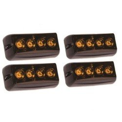 Panjur İkaz Lambası 4 Ledli Sarı (4 Adet)