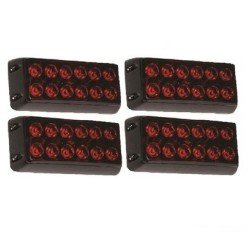 Panjur İkaz Lambası 12 Ledli Kırmızı (4 Adet)