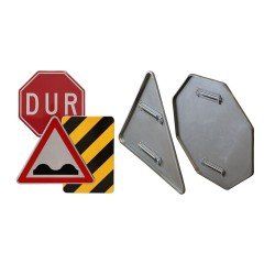 Tek Bükümlü Dikdörtgen Trafik Levhası (50x75 cm) 2 mm TIP4