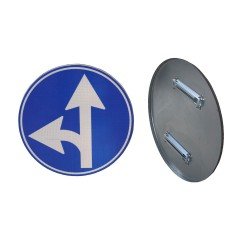 Tek Bükümlü Yuvarlak Trafik Levhası (60 cm) 2 MM TIP4