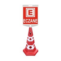 Eczane Park Dubası (Kedi Gözlü Koni + Baskılı Dikdörtgen Tabela)