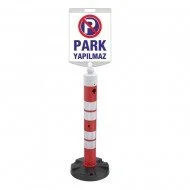 Park Yapılmaz Dubası (Ø110 Ppc Dikme Reflektifli + Baskılı Dikdörtgen Tabela)