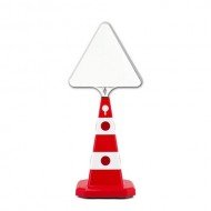 Ultra Kedi Gözlü Trafik Konisi 60 cm + Üçgen Tabela