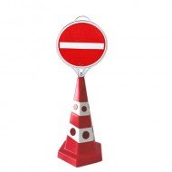 Kedi Gözlü Reklam Konisi 650 MM + Girilmez Tabela