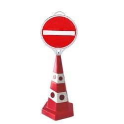 Kedi Gözlü Reklam Konisi 650 MM + Girilmez Tabela