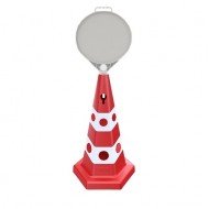 Kedi Gözlü Reklam Konisi 650 MM + Yuvarlak Tabela