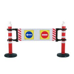 Dubalı Uyarı Bariyerleri Kauçuk Tabanlı (Baskılı)