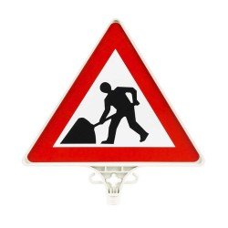 Yolda Çalışma Var Uyarı Levhası (Çift Yönlü)