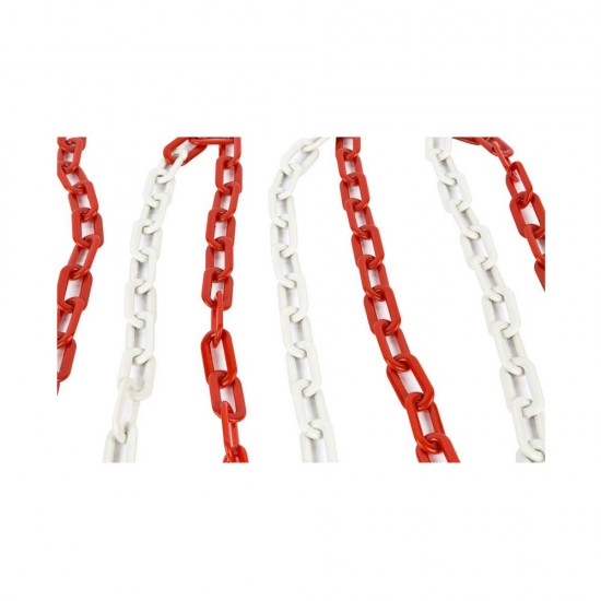 Plastik Zincirler - Kırmızı Beyaz Zincir (6 mm )
