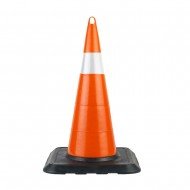 75'lik Kırılmaz Trafik Konisi (Tek Reflektifli) Ağırlıklı