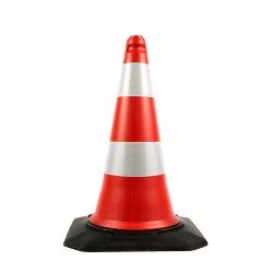 50 cm Şişirme Trafik Konisi (Çift Reflektifli)