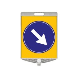 Sağdan Gidiniz 340X400mm Ppc Uyarı Levhası